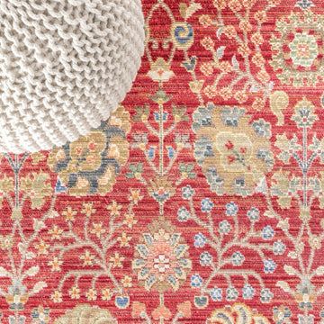 India Flower And Vine Area Rug